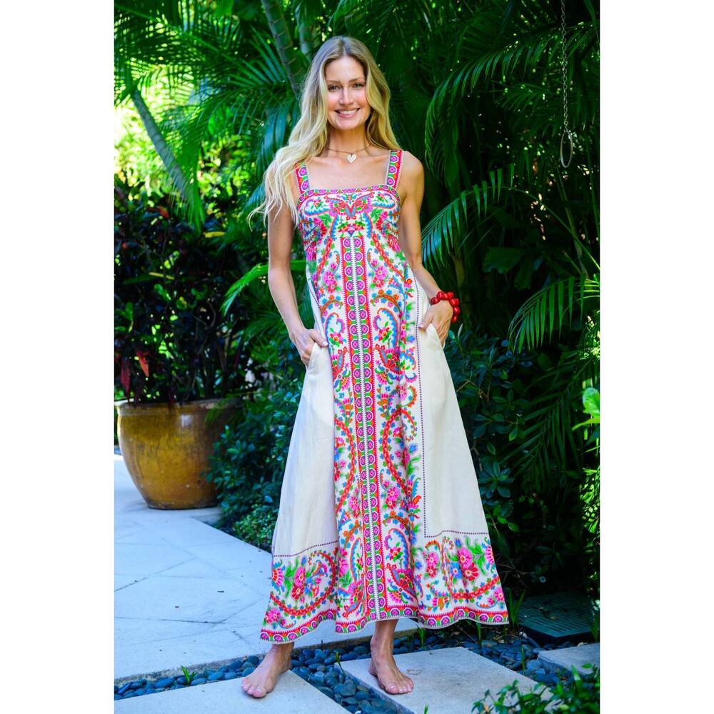 NEW ELIZABETH JAMES THE LABEL annalisa dress in scroll with it - Picture 4 of 5